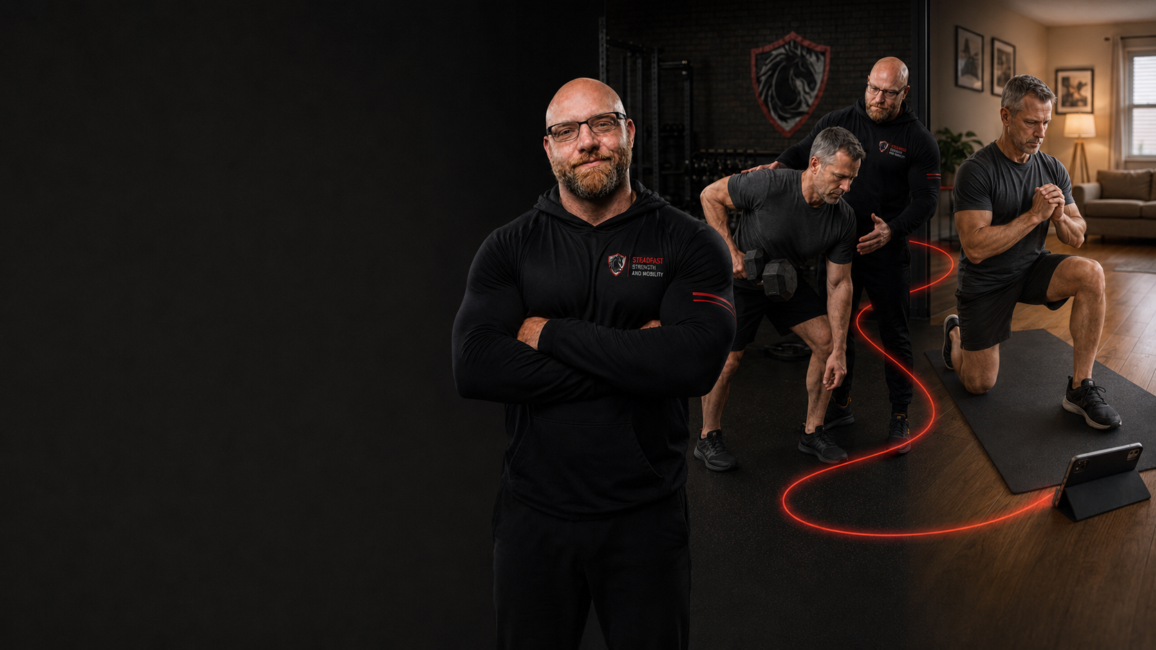 Hybrid personal training combining in person coaching and online guided workouts in Northern Virginia