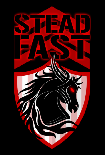 Steadfast horse and shield logo
