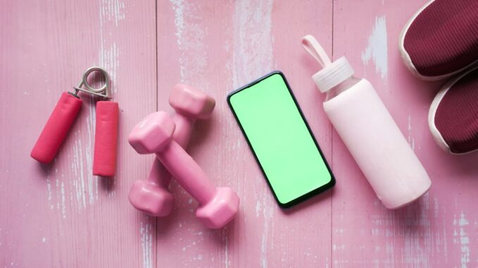 Fitness equipment and supplement containers illustrating strength training supplements after 40.
