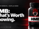 HMB: What’s Worth Knowing. A black-and-red Steadfast supplement bottle illustration, labeled as a mockup and not a product for sale.