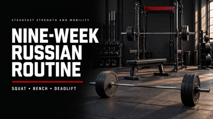 Illustrated russian strength training article cover